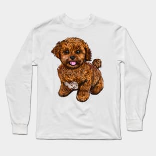 Cavapoochon Cavapoo Cavoodle - cute friendly cavalier King Charles spaniel Bichon frise Long Sleeve T-Shirt